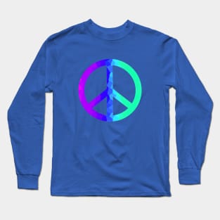 Psychedelic Retro Peace Sign Long Sleeve T-Shirt